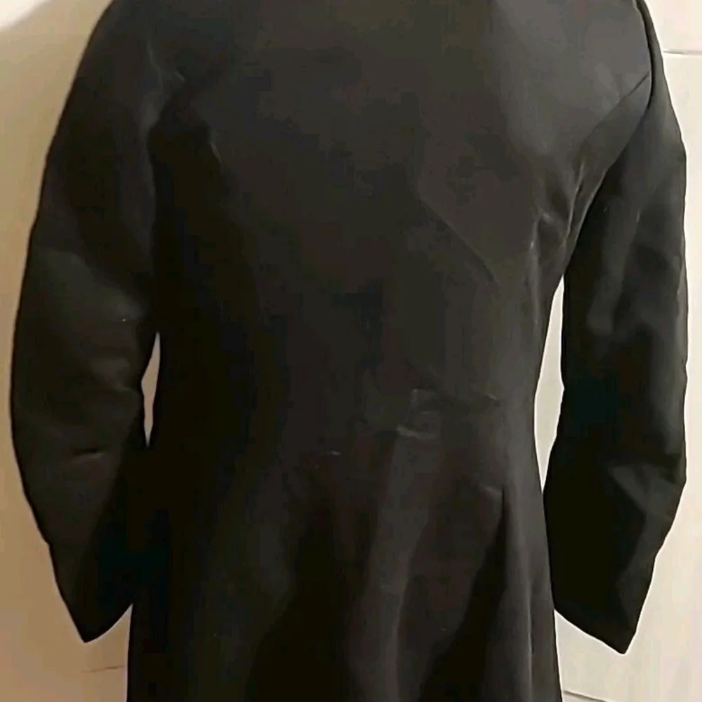 SISJULY XL NEW FIT & FLARE COAT BLACK GOTH STEAMPUNK ANIME ASYMMETRICAL COSTUME - Picture 9 of 15